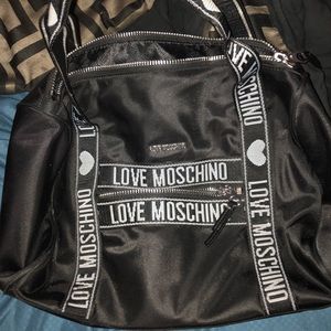 love Moschino black duffel